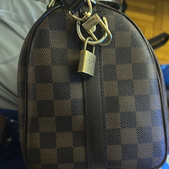 Checkered Brown Handbag - Picture 3 of 5